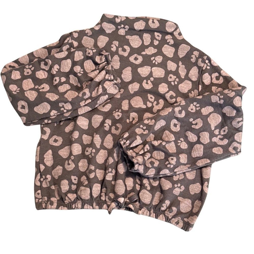 Jessica Simpson Kids Animal Print Sweater in Brown and Beige